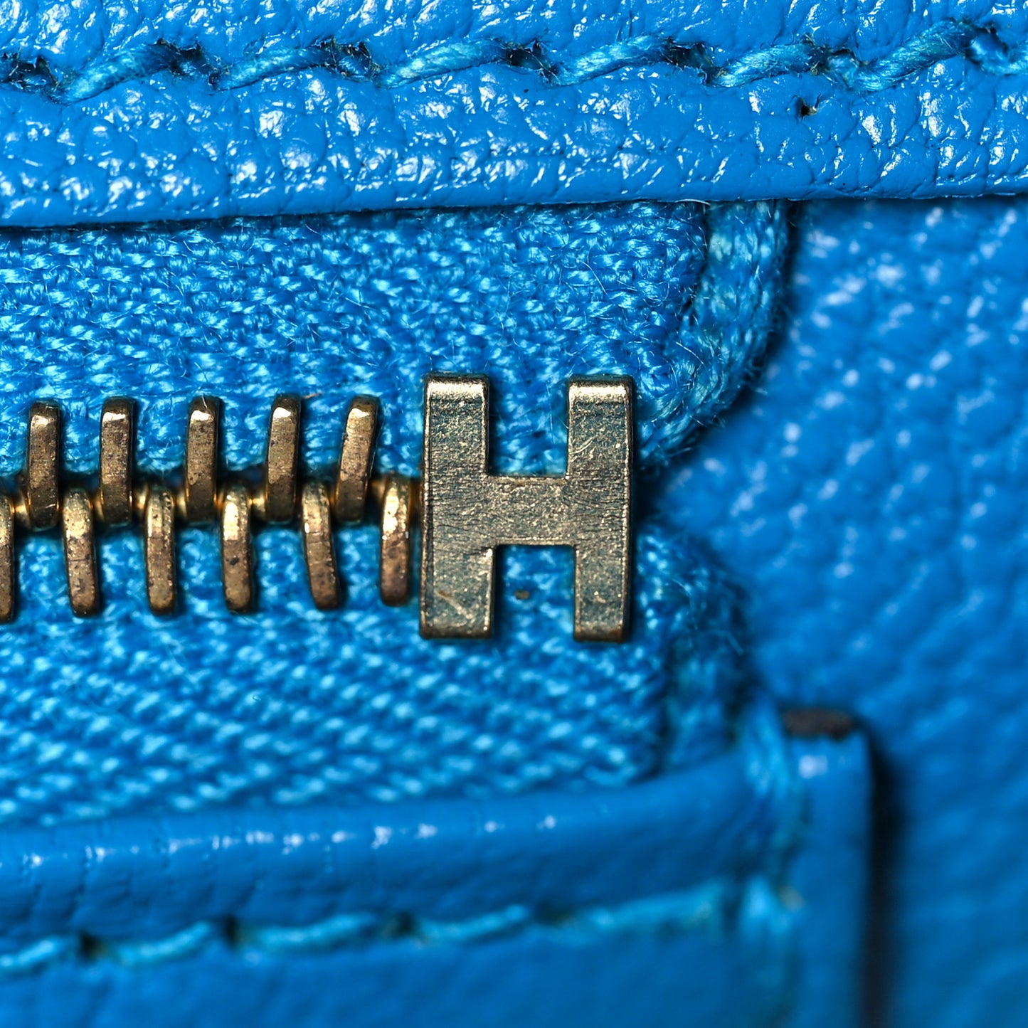 Taurillon Clemence Birkin 30 Bleu Zanzibar