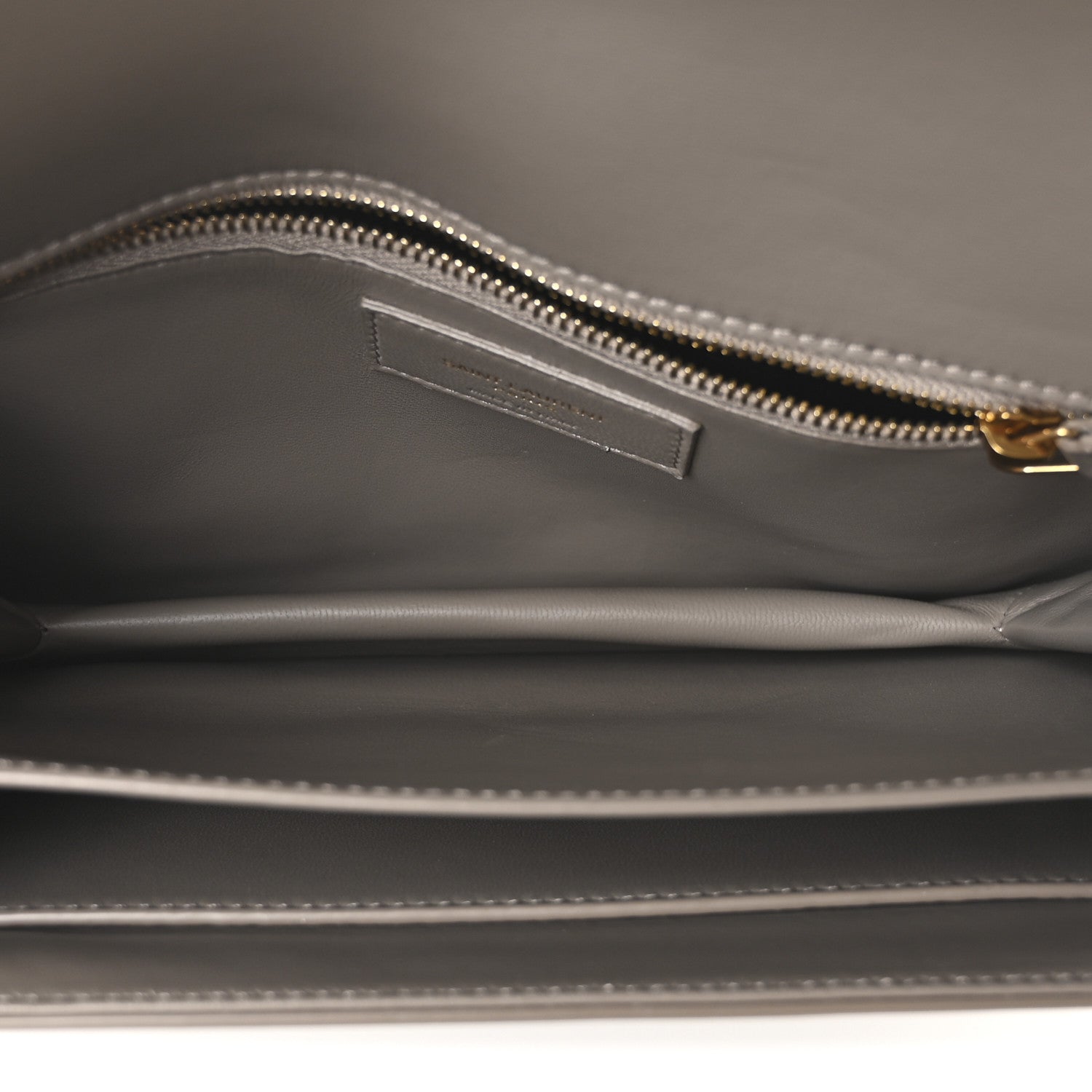 Saint Laurent Smooth Calfskin Le Maillon Satchel Greyish Brown 5 of 10