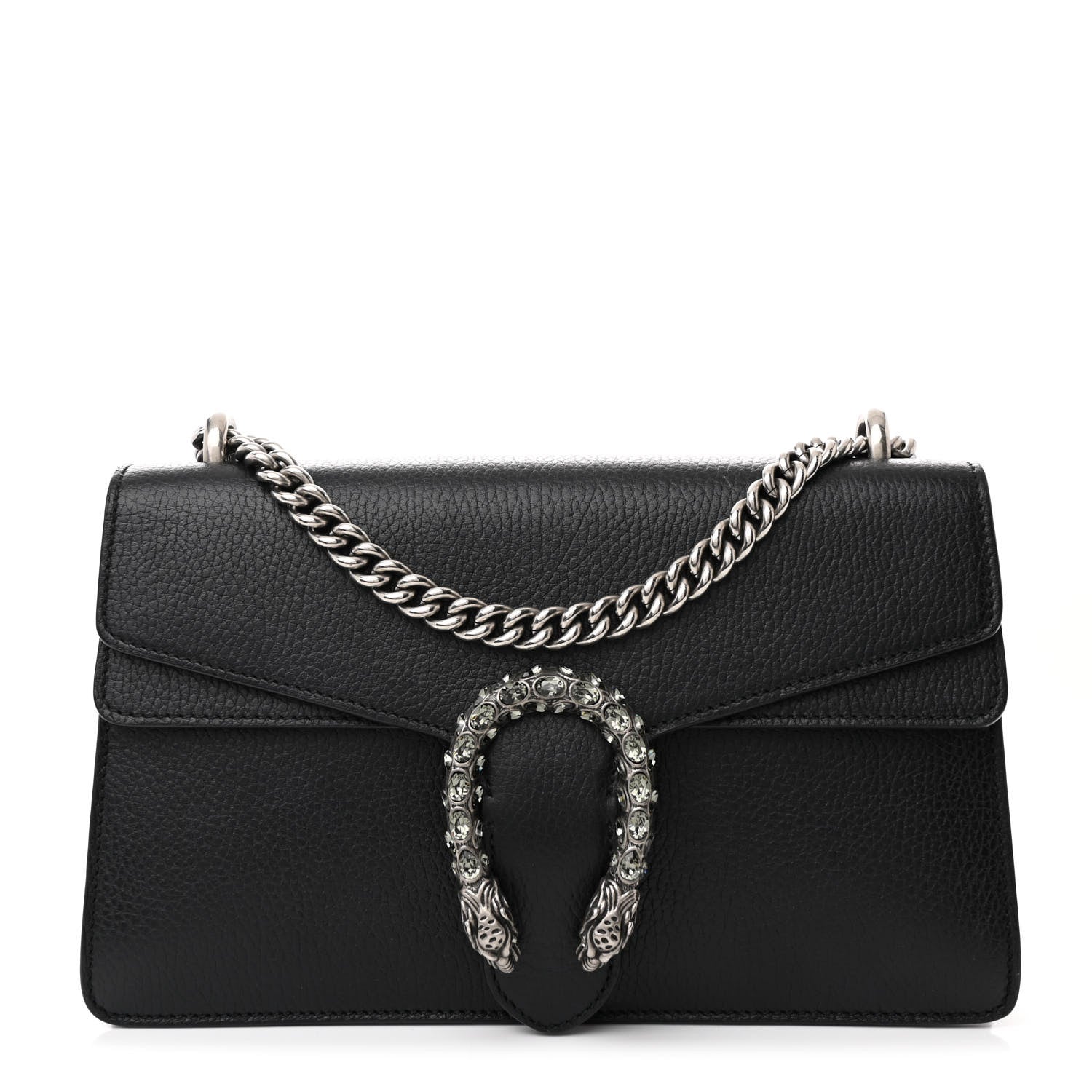 Gucci Pebbled Calfskin Small Dionysus Shoulder Bag Black 1 of 14