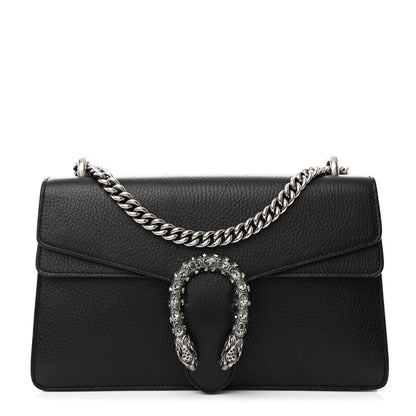 Gucci Pebbled Calfskin Small Dionysus Shoulder Bag Black 1 of 14