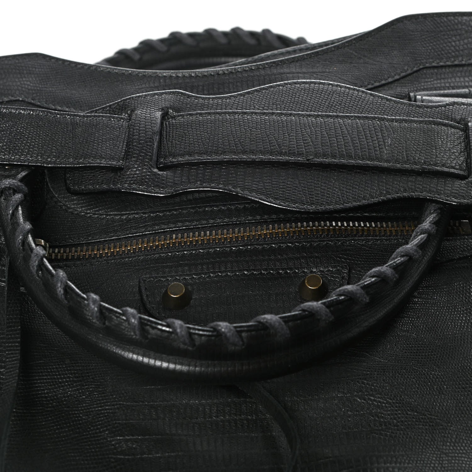 Balenciaga Calfskin Lizard Embossed Classic Hardware City Black 11 of 14