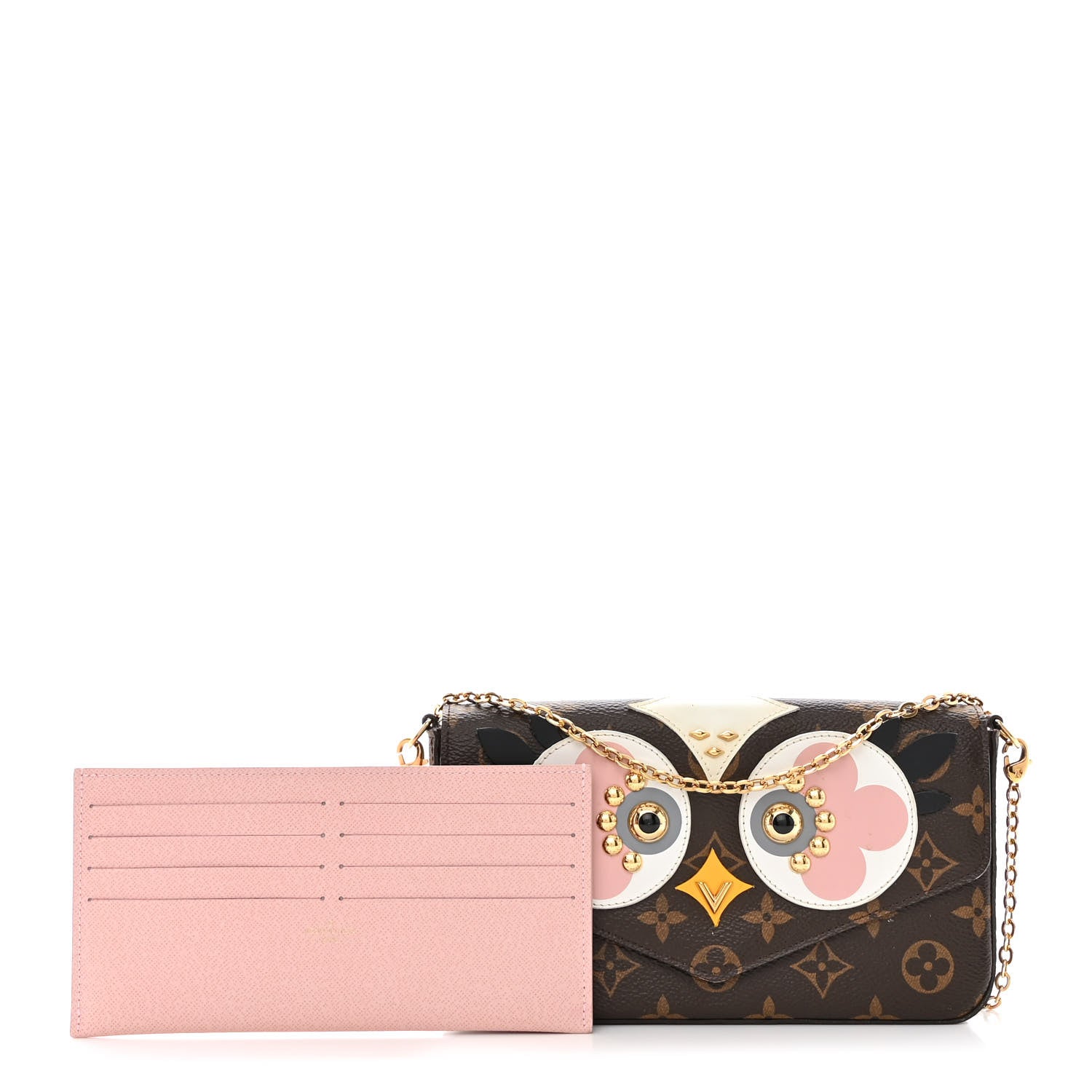 Louis Vuitton Monogram Lovely Birds Pochette Felicie Chain Wallet 1 of 13