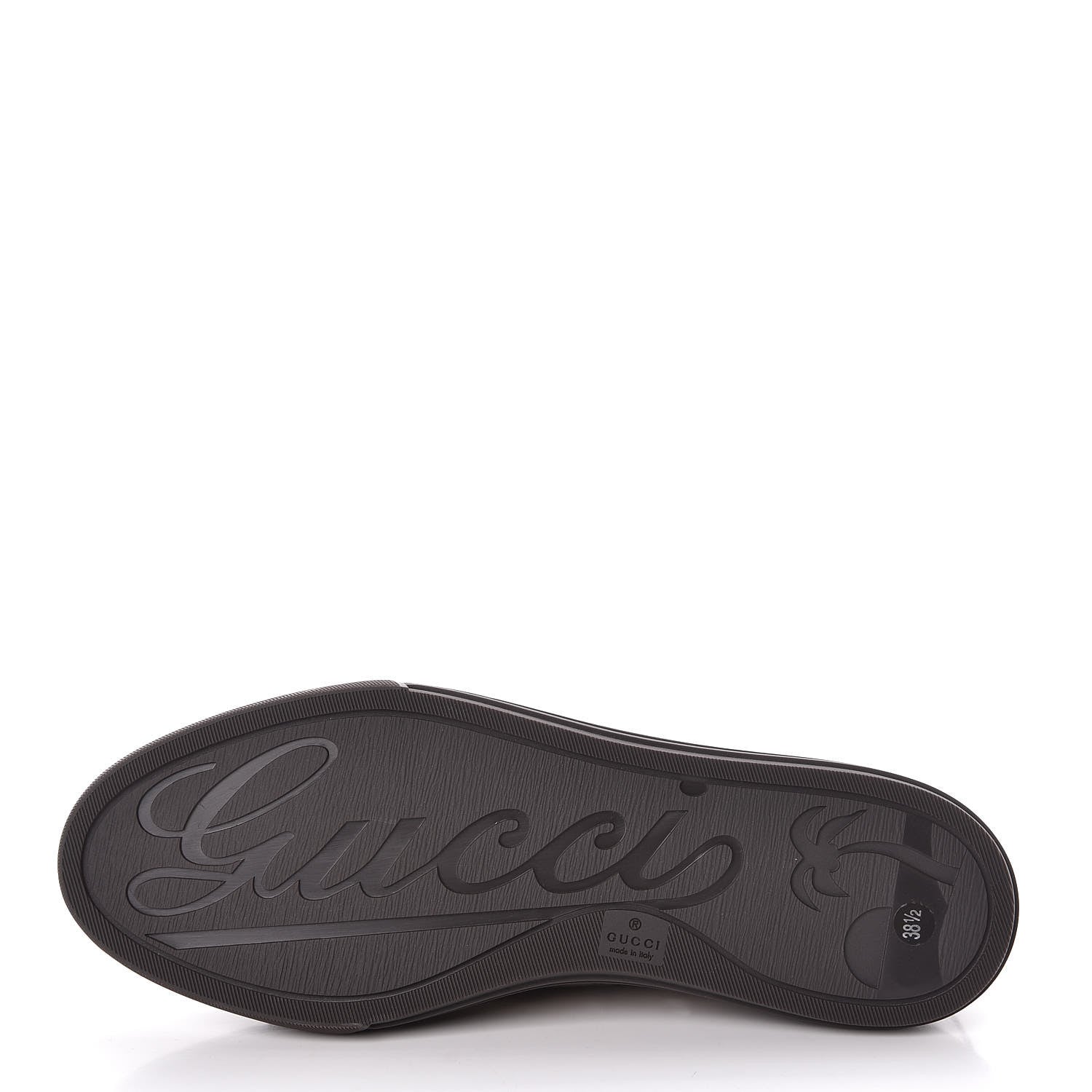 Gucci Crystal Monogram Miro Soft Calfskin Womens Low Top Sneakers 38.5 Beige Ebony Cocoa 8 of 9
