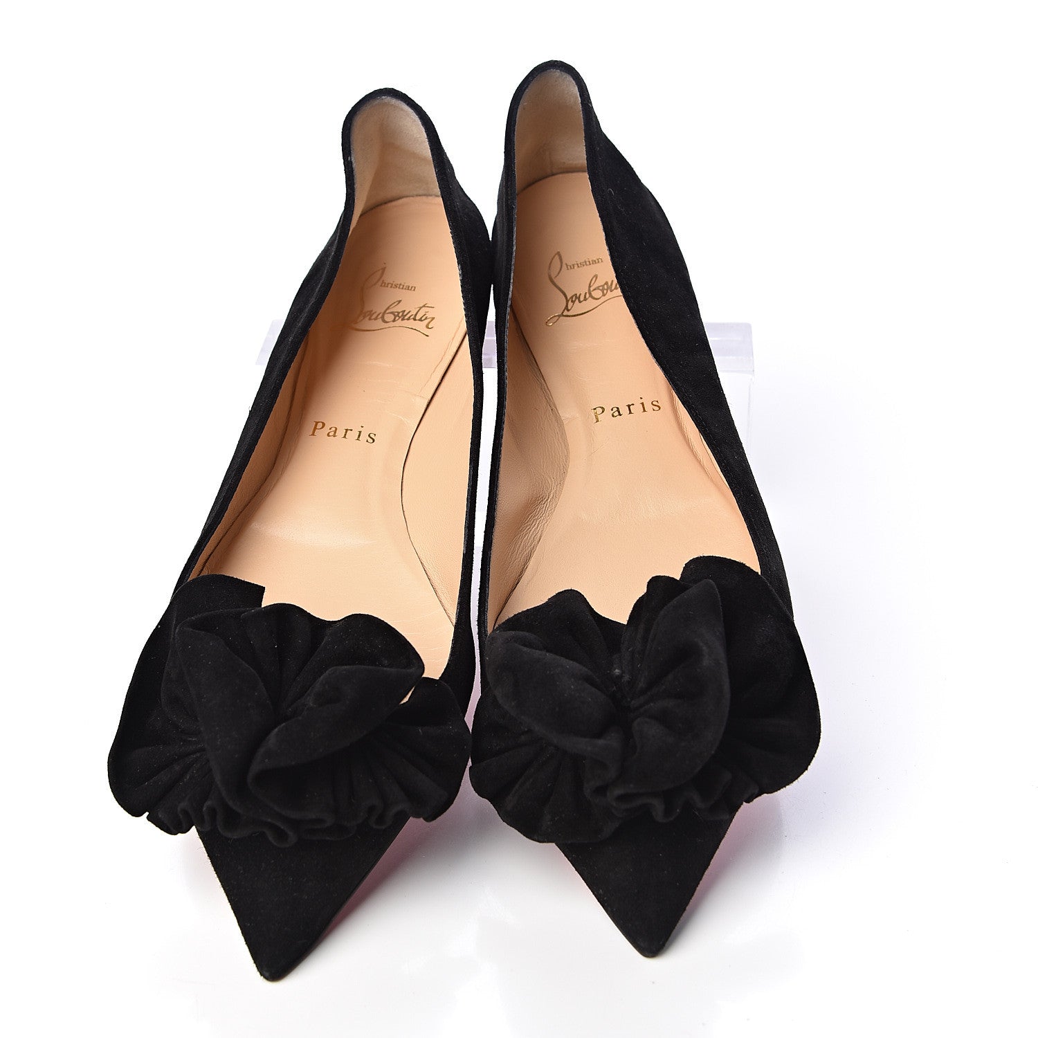 Christian Louboutin Veau Velours Anemosea Flats 38 Black 7 of 14