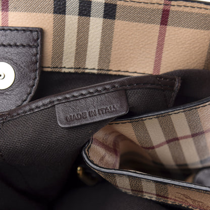 Burberry Haymarket Check Small Canterbury Tote Chocolate 7 of 9