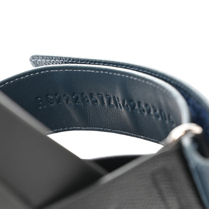 Hermes Epsom Mens Chypre Sandals 42.5 Black Bleu Celeste 9 of 11