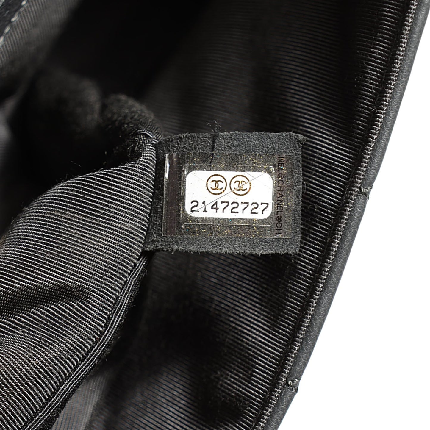 Calfskin Quilted Bi-Color Mini Flap Grey Black