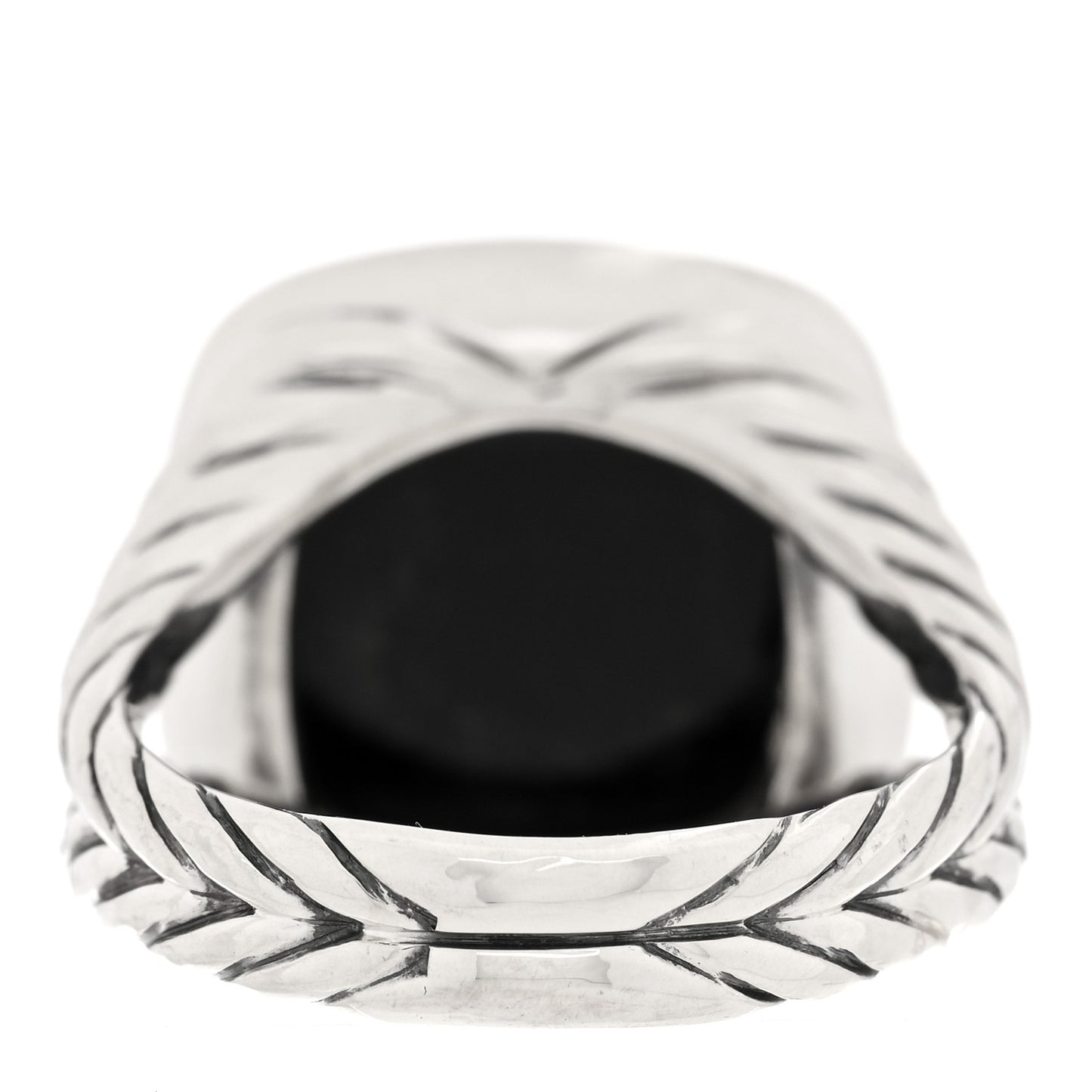 Sterling Silver Diamond Black Onyx 14mm Albion Statement Ring 57 8
