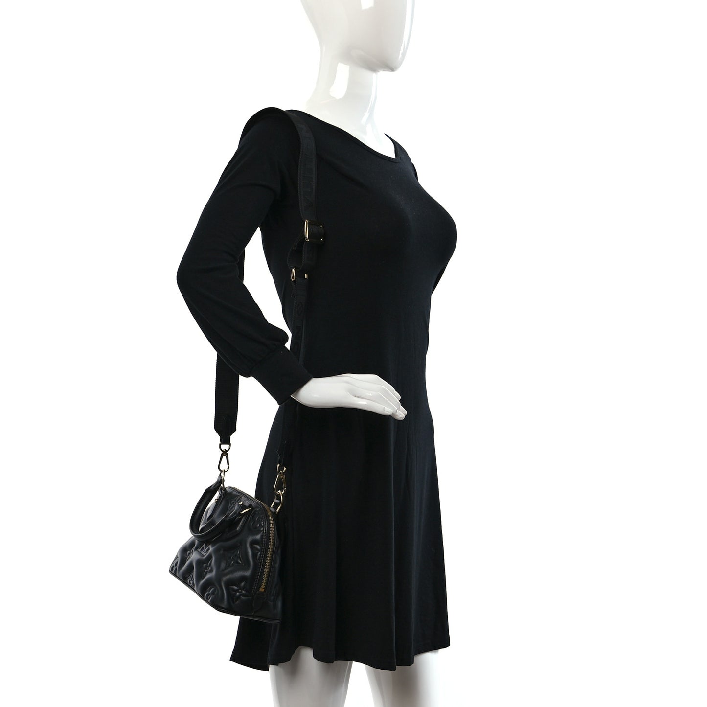 Calfskin Bubblegram Alma BB Black