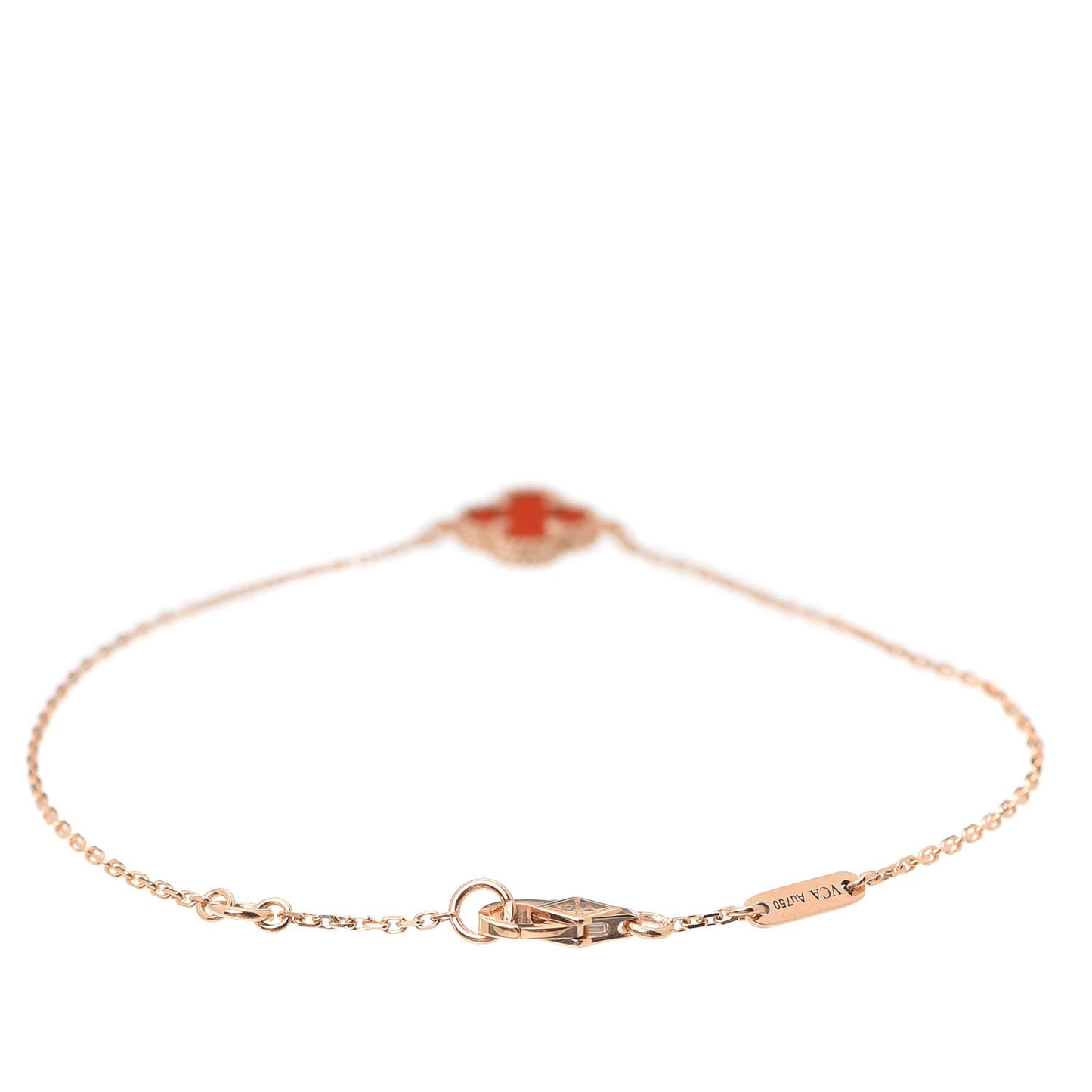 18K Rose Gold Carnelian Sweet Alhambra Bracelet