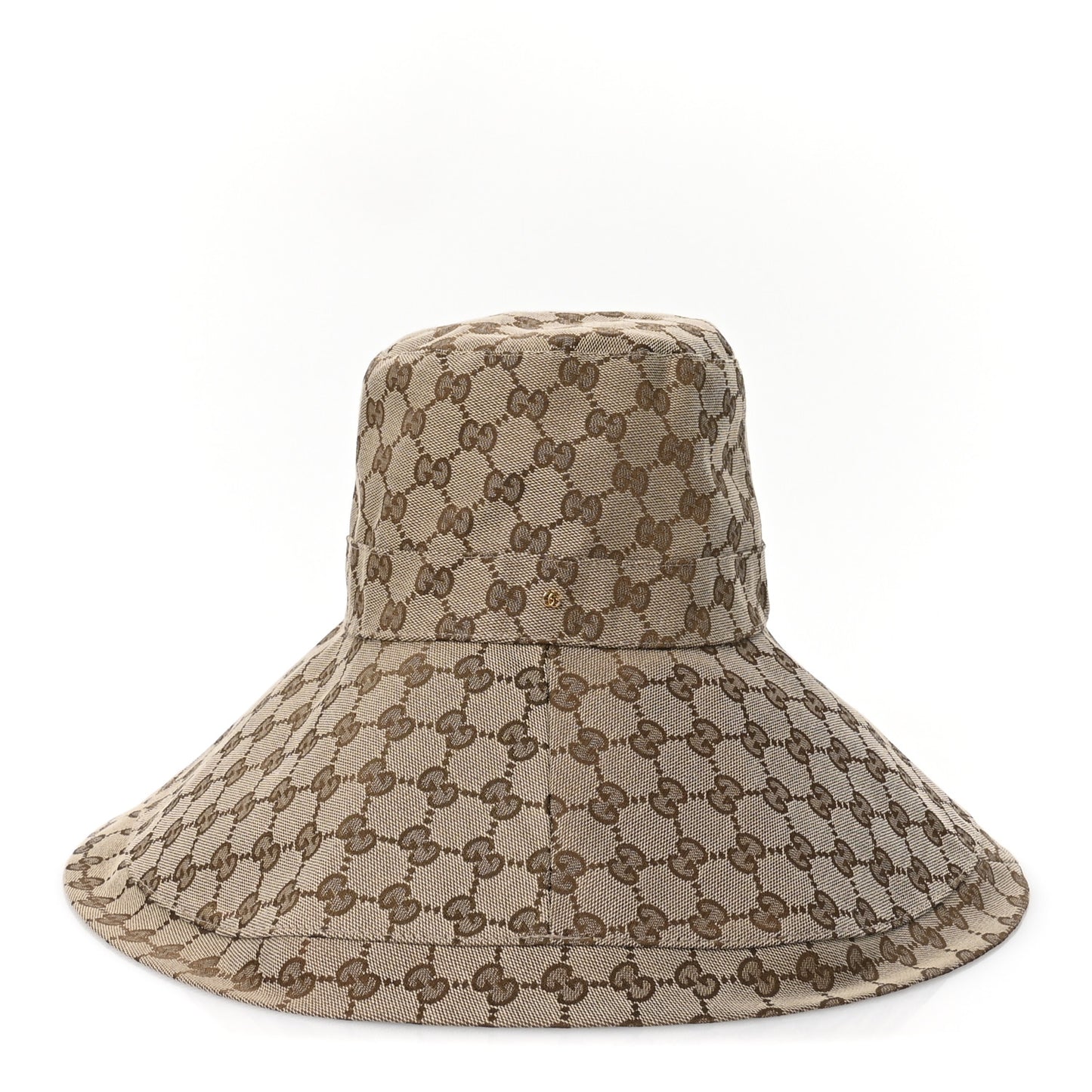 Monogram Wide Brim Hat S 56 Beige