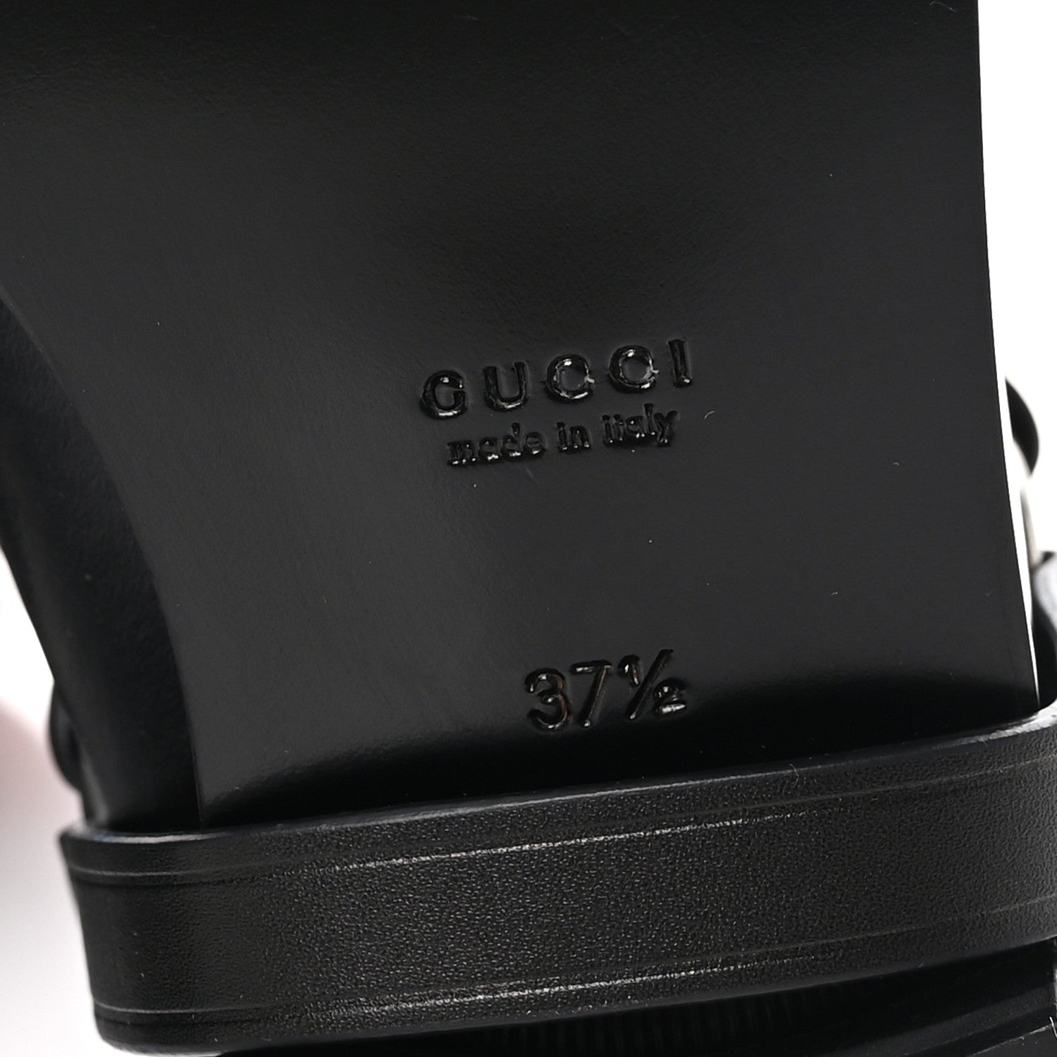 Gucci Calfskin Zelda Harness Riding Boots 37.5 Black Amber 7 of 8