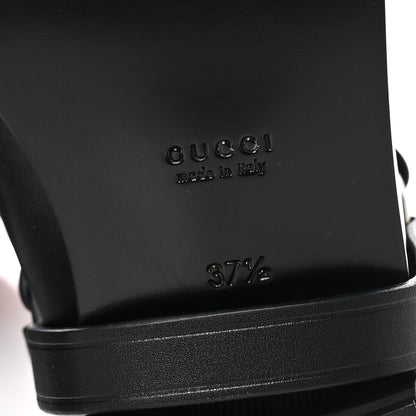 Gucci Calfskin Zelda Harness Riding Boots 37.5 Black Amber 7 of 8