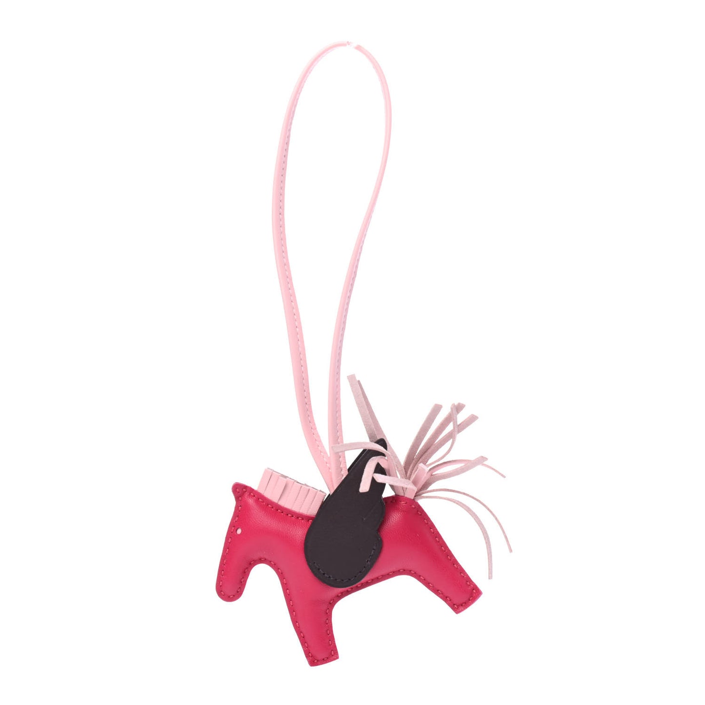 Milo Lambskin Grigri Rodeo Pegase Horse Bag Charm PM Framboise Rose Sakura Rouge Sellier