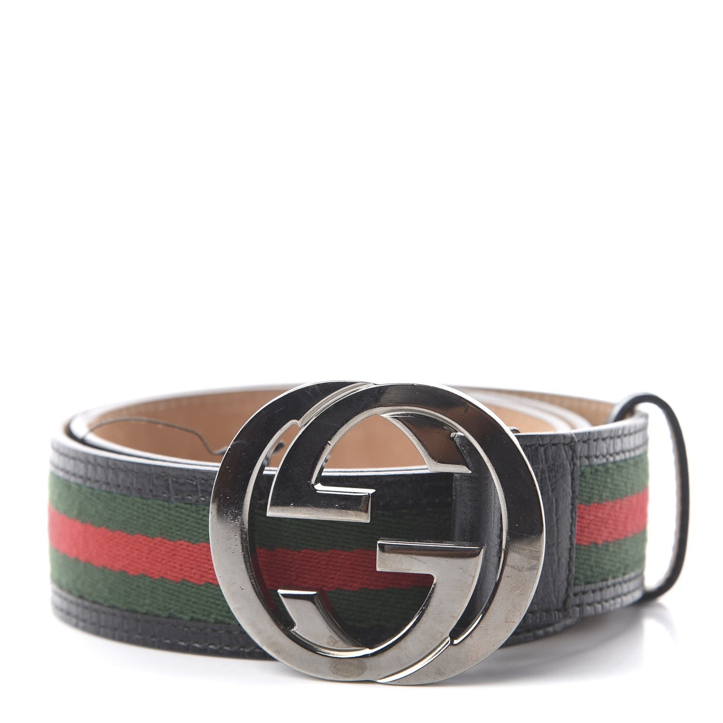 Calfskin Web Interlocking G Belt 75 30 Black