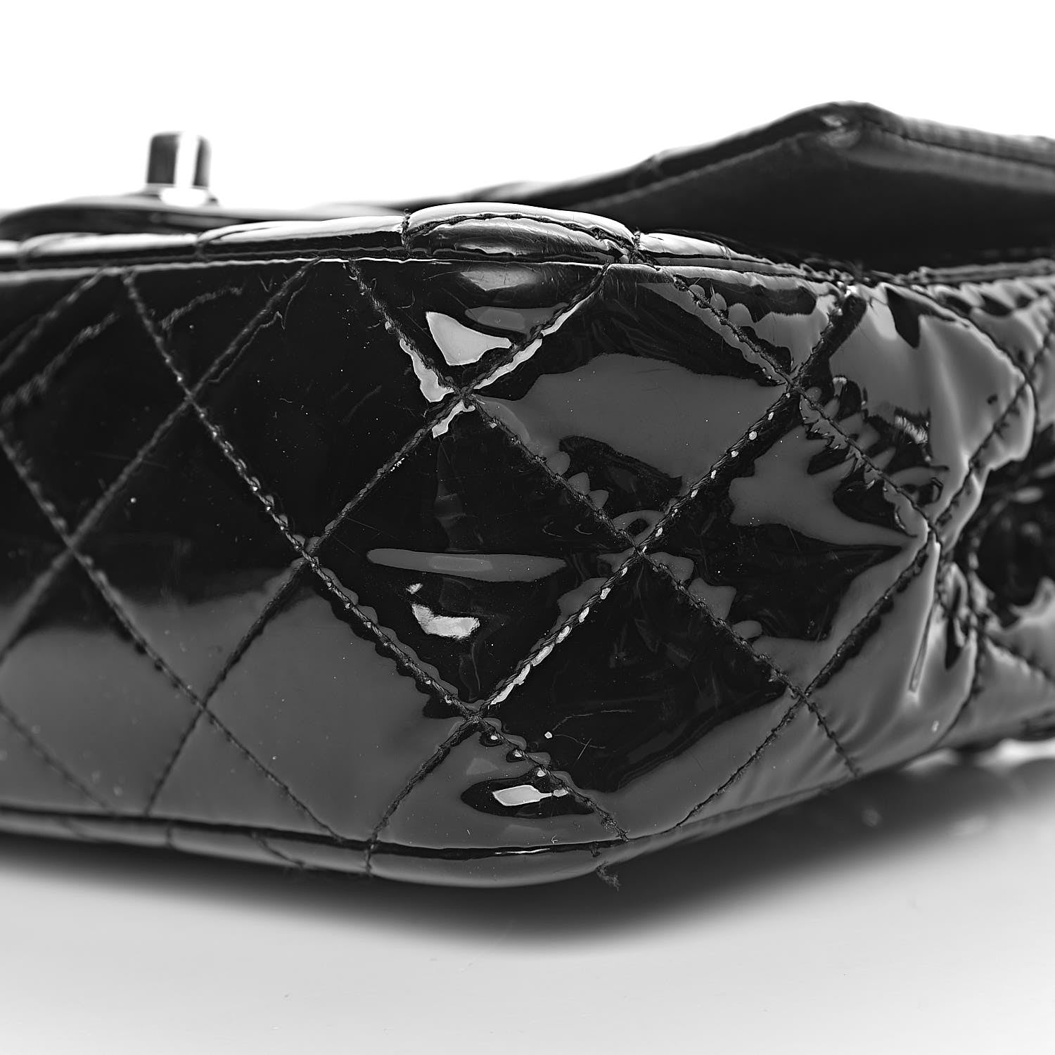 Chanel Patent Calfskin Quilted Mini Rectangular Flap Black 14 of 16