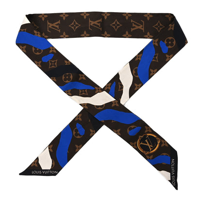 Louis Vuitton X LOL Silk Monogram BB Bandeau Blue Silver 1 of 3