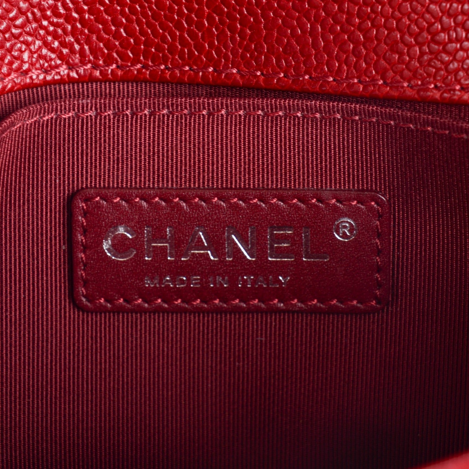 Chanel Caviar Quilted Small Boy Flap Bag Dark Red 6 of 8