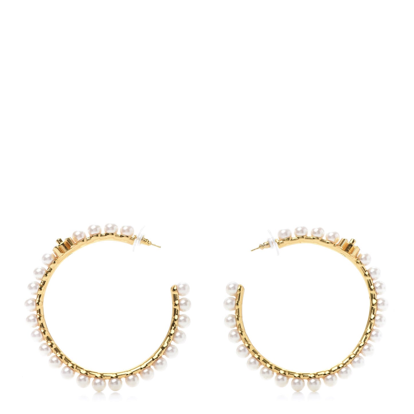 Pearl CC More Is More Hoop Earrings Gold