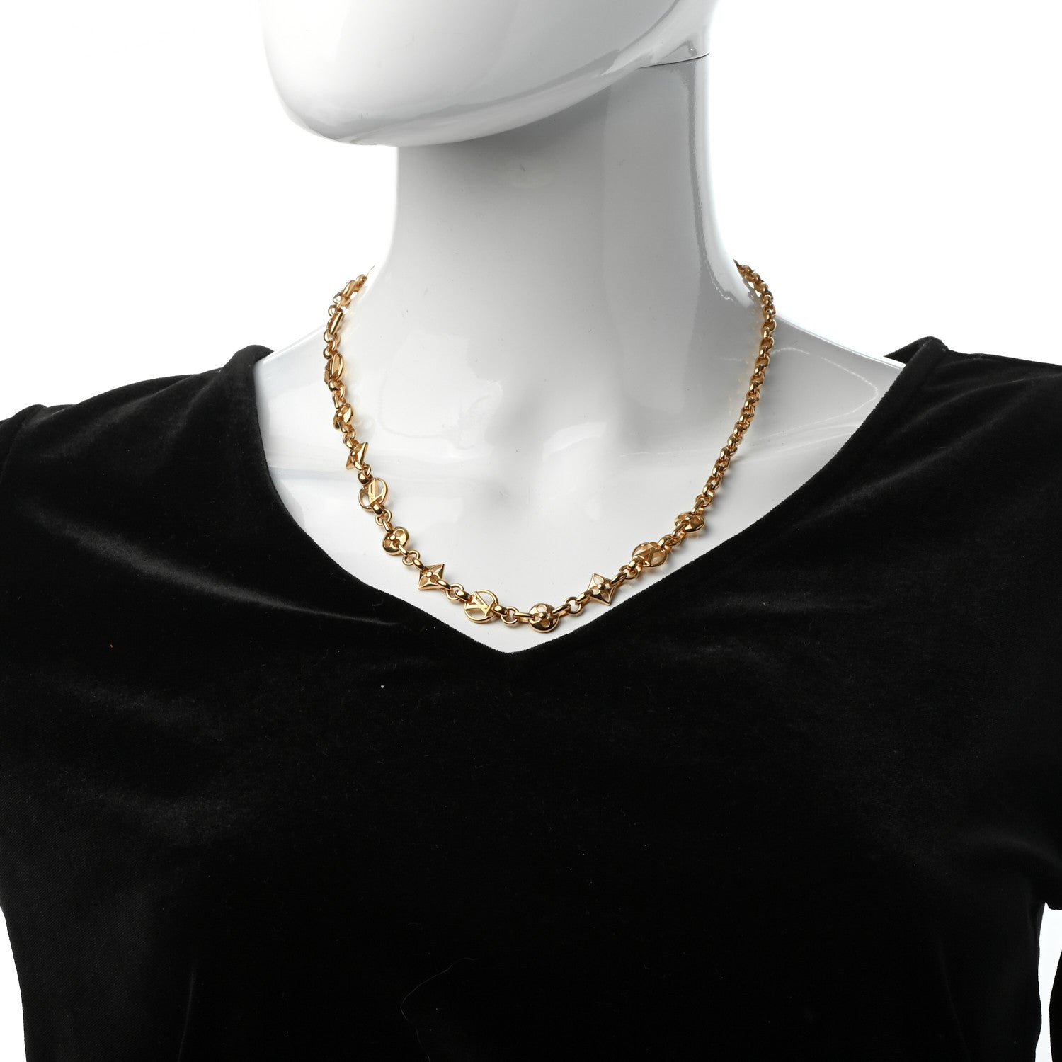 Louis Vuitton Metal Crazy In Lock Necklace Gold 2 of 5