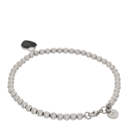 Tiffany Sterling Silver 4mm Mom Heart Tag Bead Bracelet 2 of 4