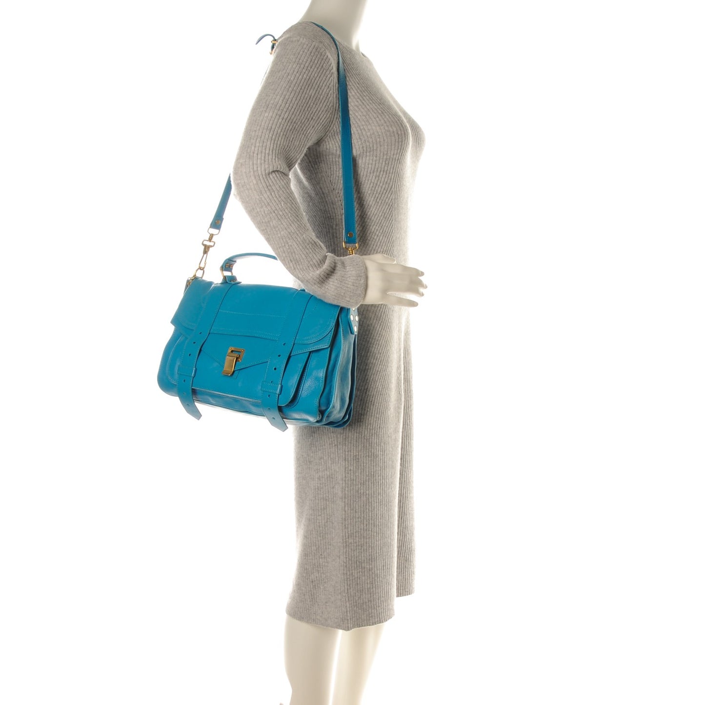 Lambskin Medium PS1 Satchel Sky Blue