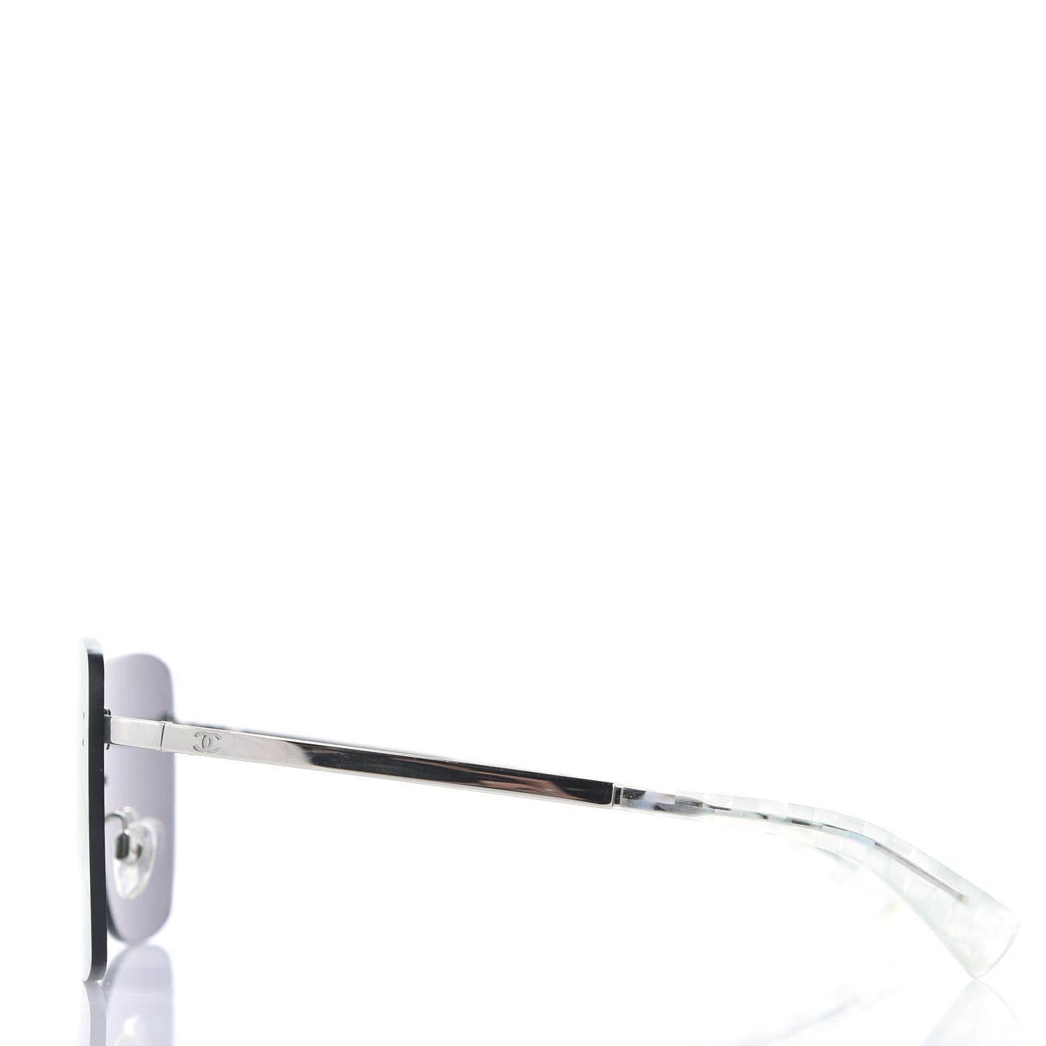Chanel Shield Runway Sunglasses 4215 Silver Purple 2 of 7