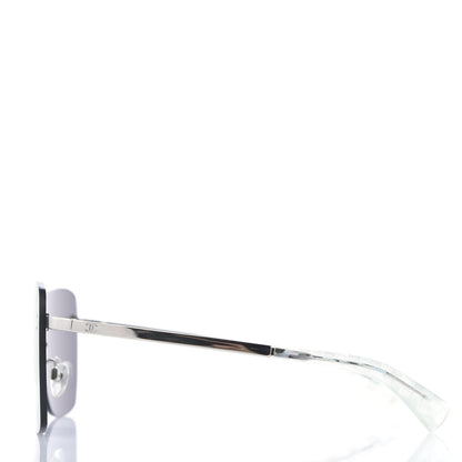 Chanel Shield Runway Sunglasses 4215 Silver Purple 2 of 7