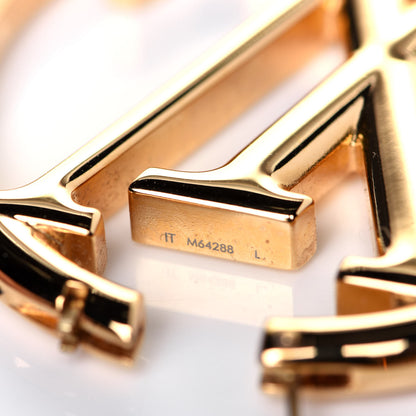 Louis Vuitton Metal Louise Hoop Earrings Gold 5 of 7
