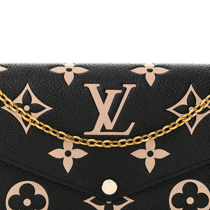 Louis Vuitton Empreinte Monogram Giant Felicie Pochette Black Beige 7 of 12
