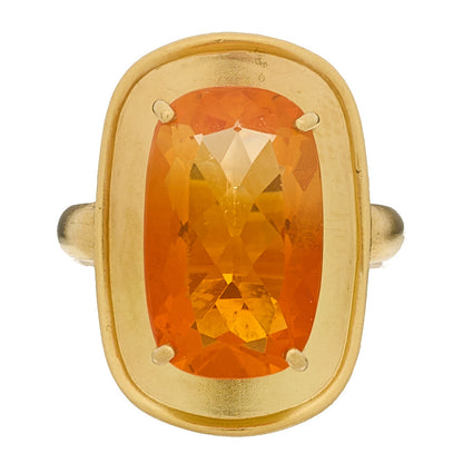 Irene Neuwirth 18K Yellow Gold Fire Opal Infinity Cocktail Ring 53 6.25 1 of 6
