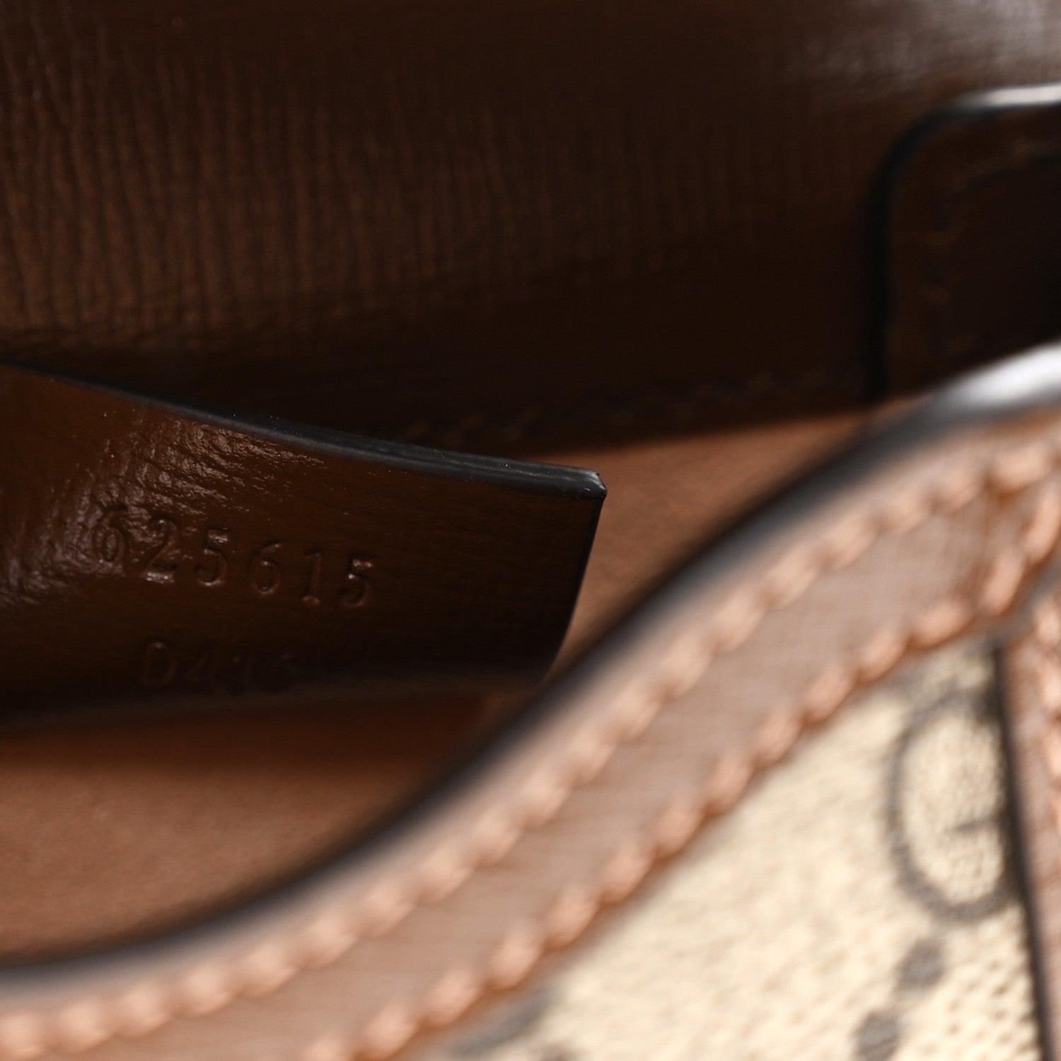 Gucci GG Supreme Monogram Mini Horsebit 1955 Crossbody Bag Beige Brown Sugar 6 of 10