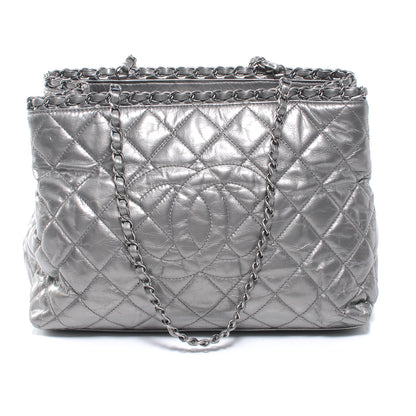 Chanel Calfskin Small Chain Me Tote Silver 1 of 7