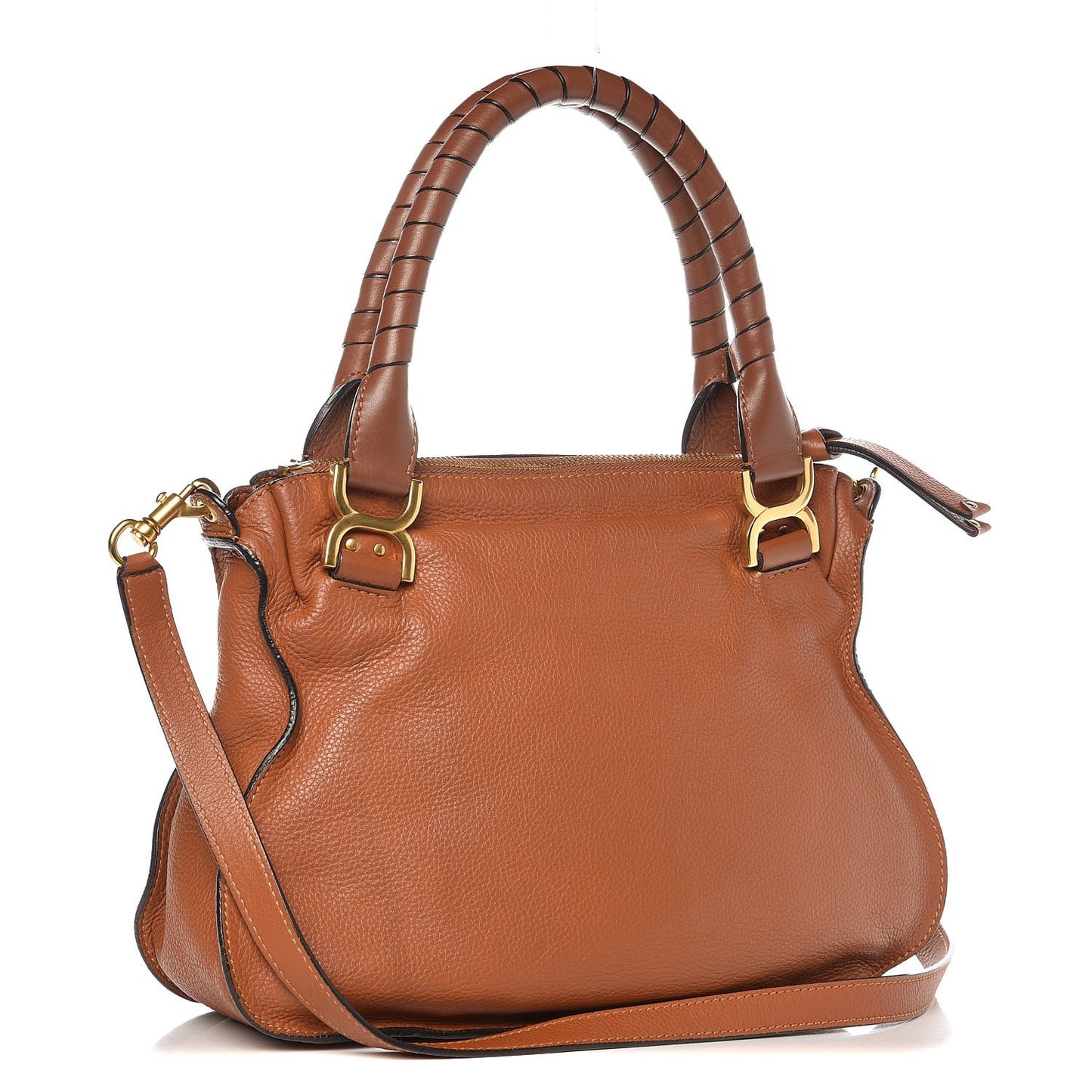 Calfskin Medium Marcie Satchel Tan