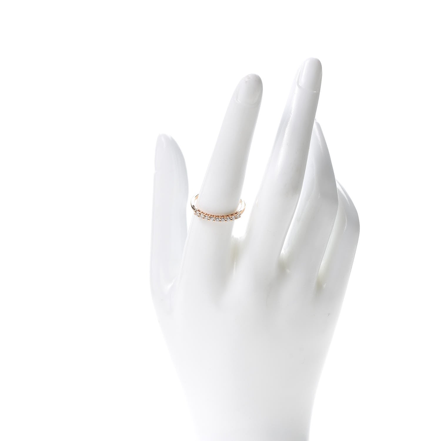 Tiffany 18K Rose Gold Diamond 2.2mm Half Circle Embrace Band Ring 57 8 2 of 6