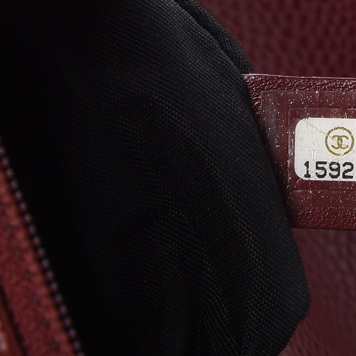 Caviar Half Moon Wallet On Chain WOC Dark Red