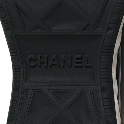 Chanel Velvet Calfskin Mixed Fibers CC Sneakers 38.5 Black 7 of 9