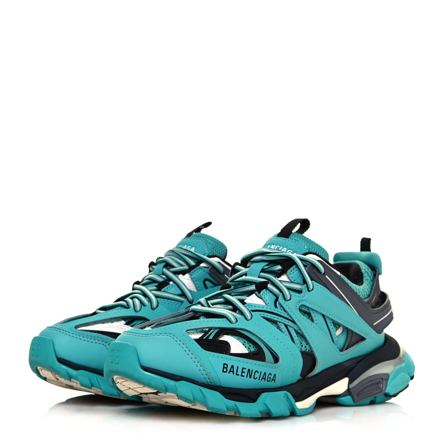 Mesh Nylon Womens Track Sneakers 37 Turquoise Grey