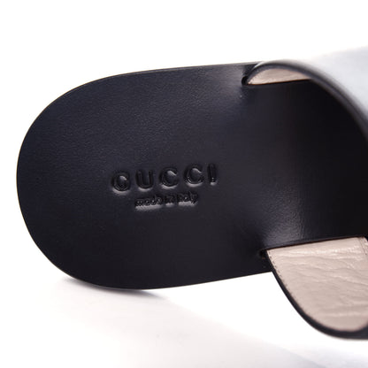 Gucci Calfskin GG Marmont Thong Sandals 37 Black 8 of 10
