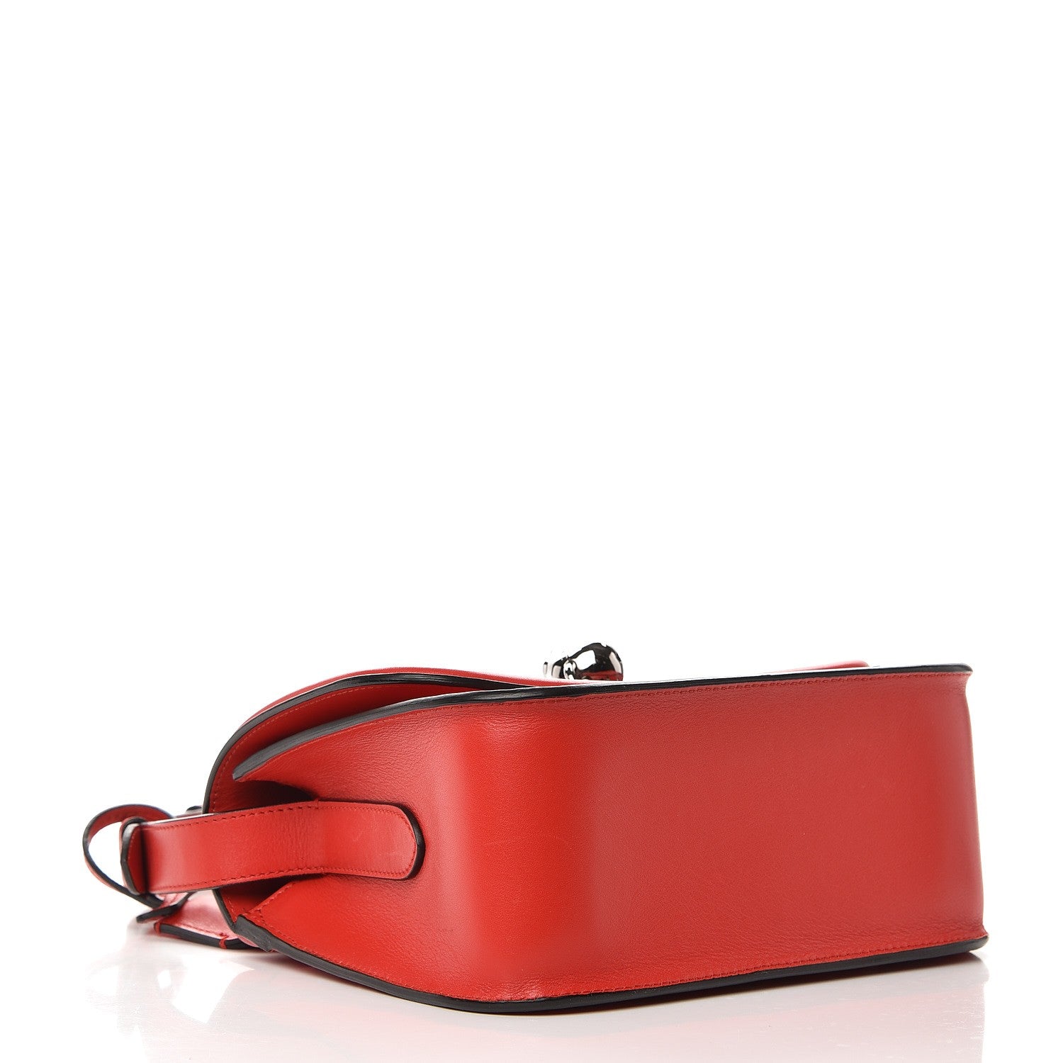 Alexander McQueen Calfskin Studded Small Padlock Crossbody Bag Red 4 of 8