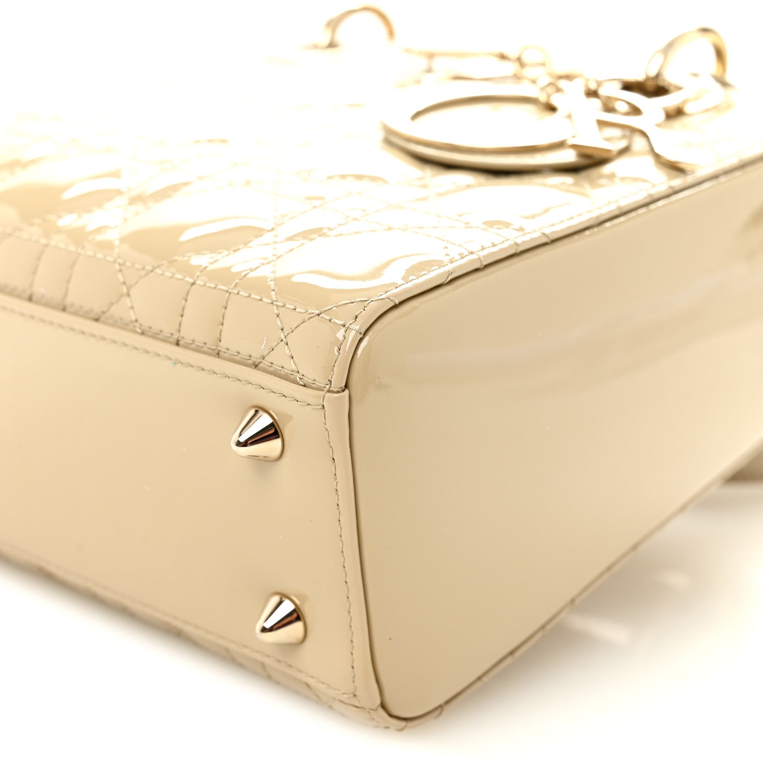 Christian Dior Patent Cannage Small Lady Dior Beige 9 of 10