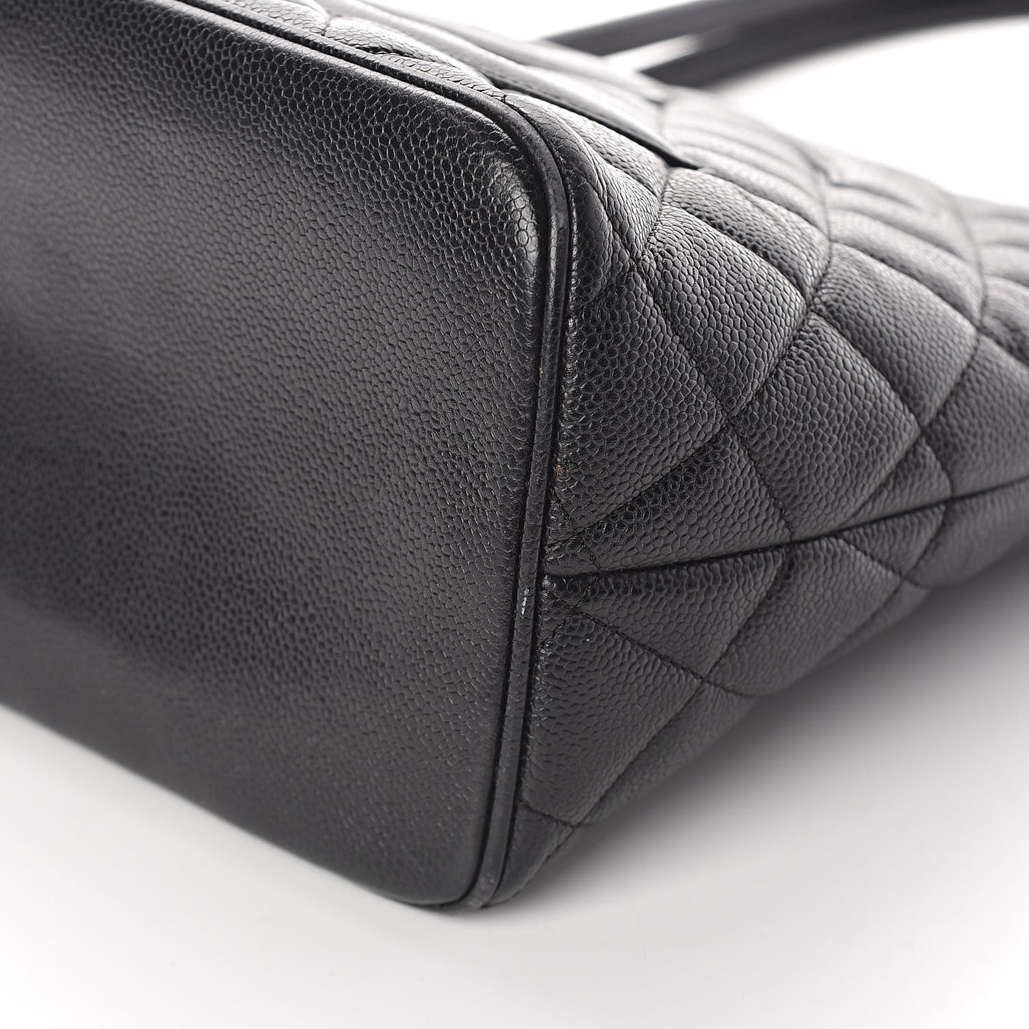 Caviar Quilted Medallion Tote Black
