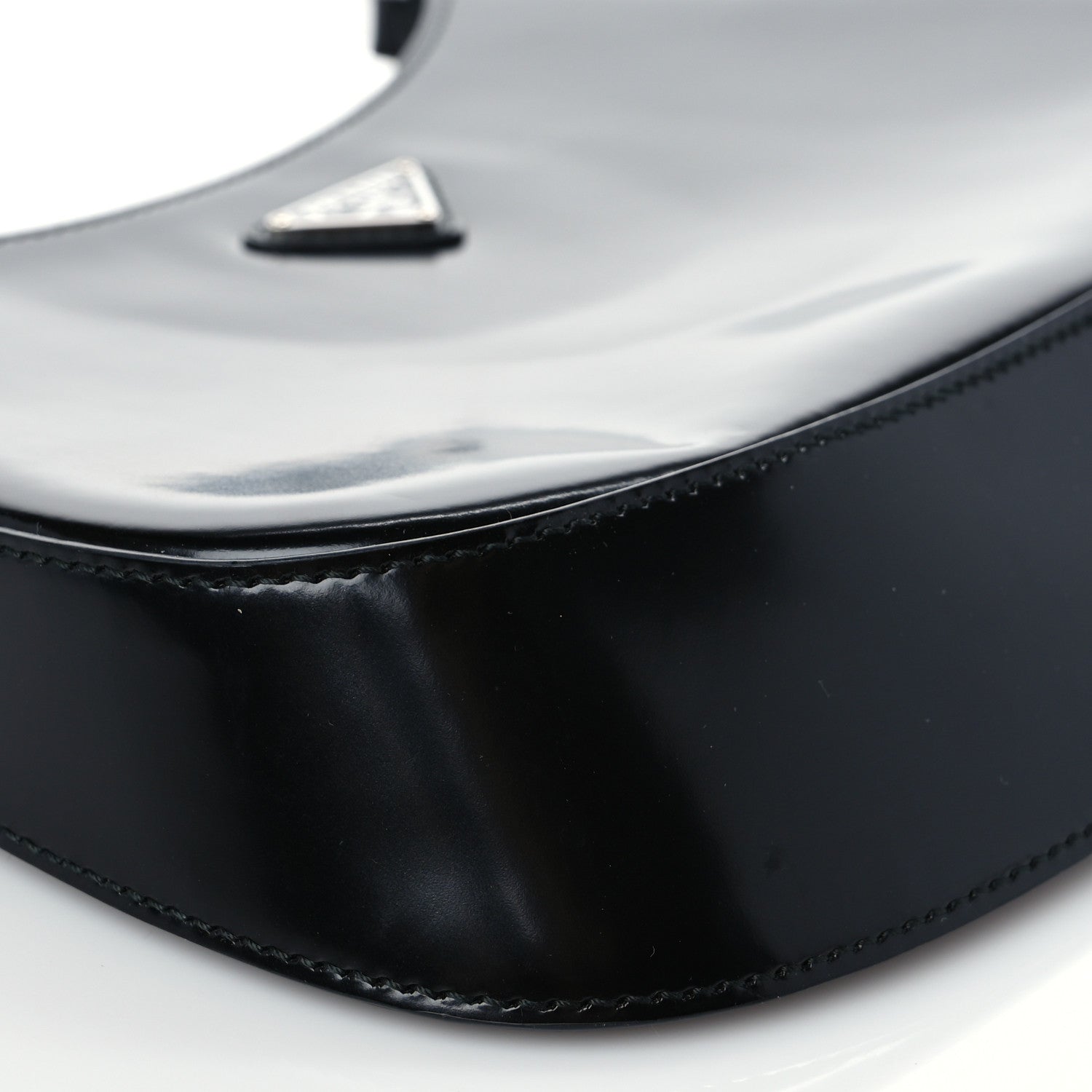 Prada Spazzolato Cleo Shoulder Bag Black 7 of 8