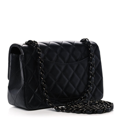 Chanel Lambskin Quilted Mini Rectangular Flap So Black 3 of 13