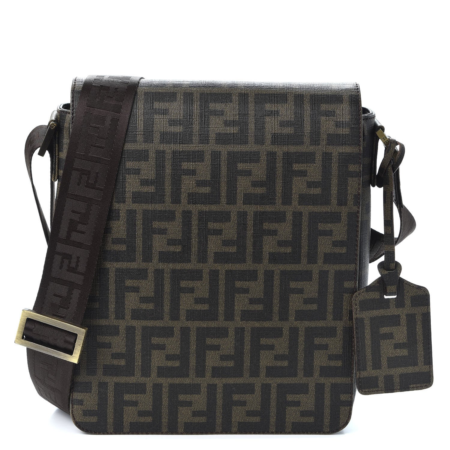 Fendi Zucca Spalmati Messenger Bag Tobacco 1 of 11