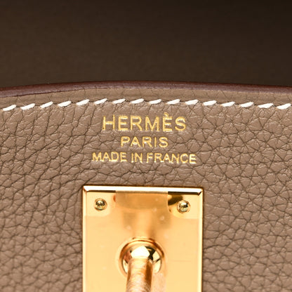 Hermes Togo Kelly Retourne 25 Etoupe 6 of 11