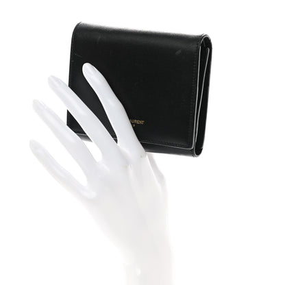Saint Laurent Smooth Calfskin Compact Wallet Black 2 of 17