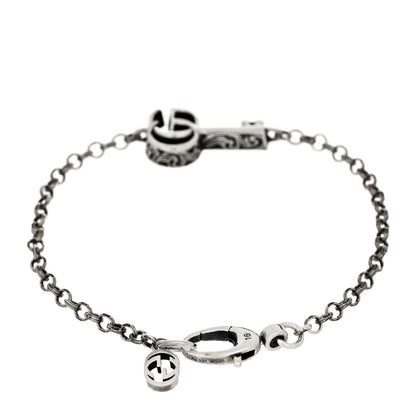 Gucci Sterling Silver Double G Key Bracelet 2 of 3
