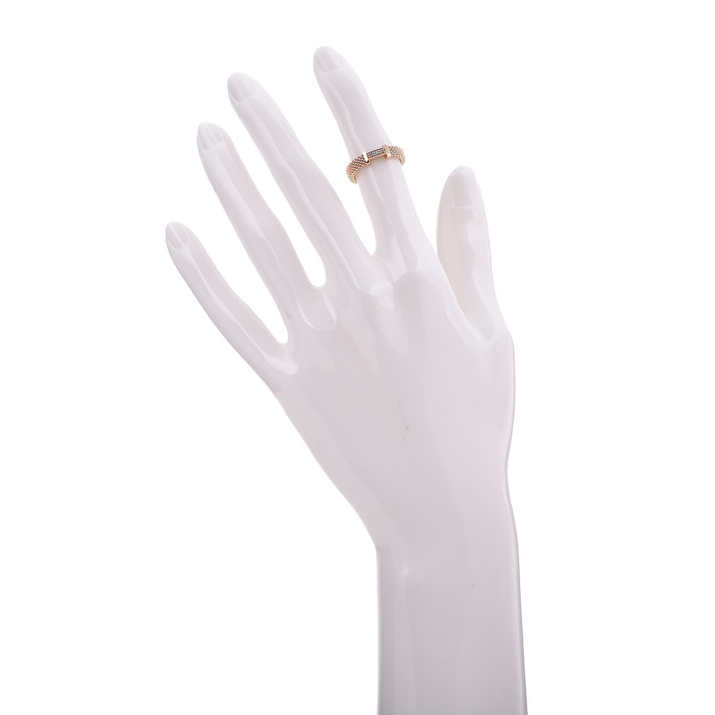 18K Rose Gold Diamond Narrow Somerset Ring 47.5 4.25