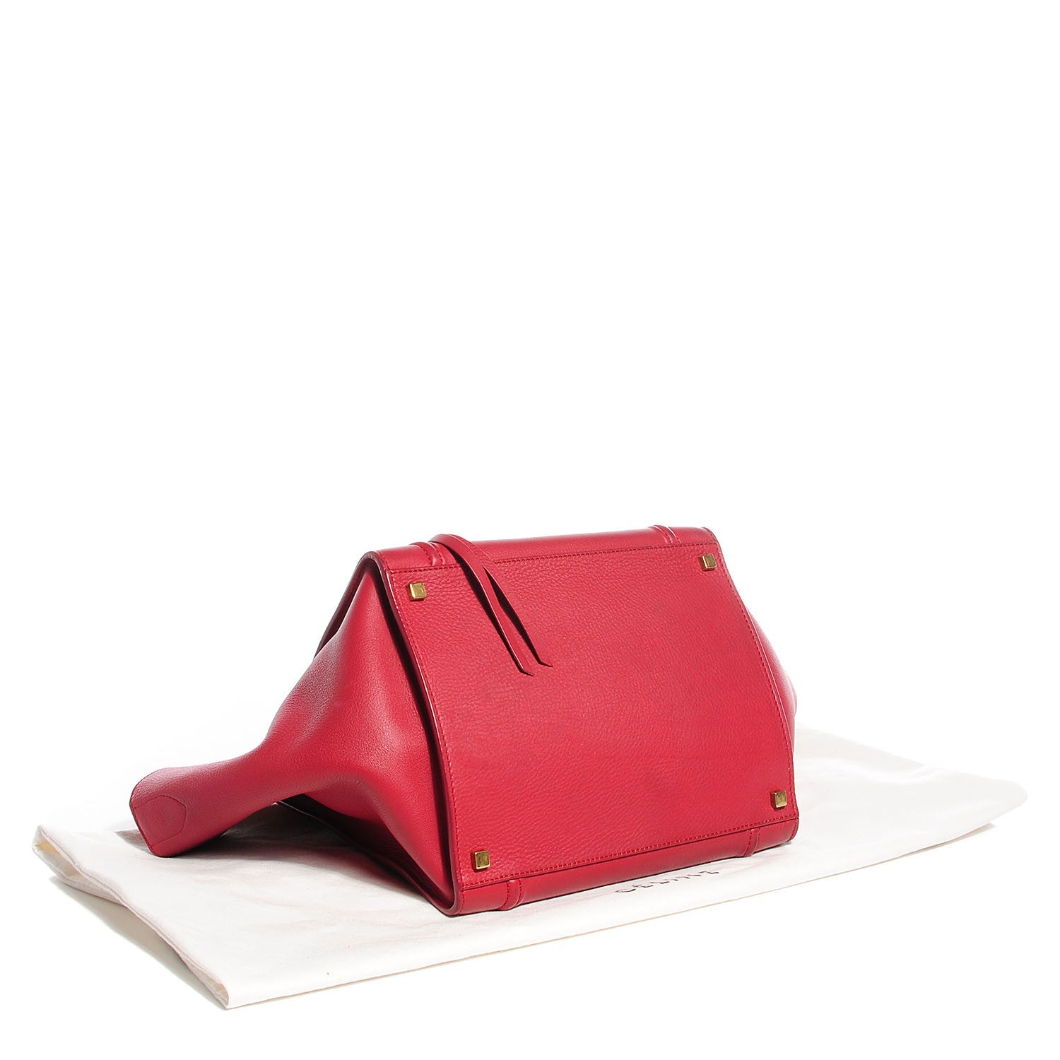 Celine Supple Calfskin Medium Phantom Luggage Red 4 of 8
